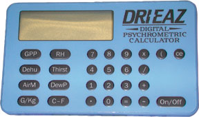 Digital Psychrometric/Dehumidifier Calculator